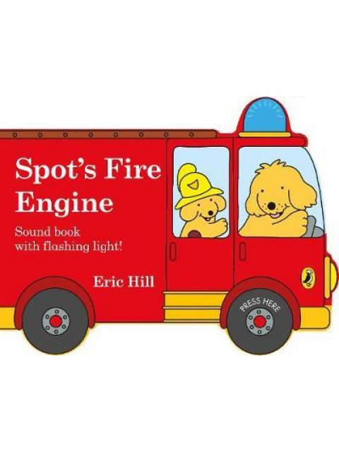 SPOT'S FIRE ENGINE SHAPED BOOK WITH SIREN AND FLASHING LIGHT! HC BBK